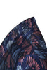 Laden Sie das Bild in den Galerie-Viewer, Dunkelblauer Ein-Knopf Jacquard 2-Teiliger Schal Revers Herrenanzug