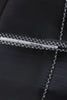 Laden Sie das Bild in den Galerie-Viewer, Dunkelblauer Ein-Knopf Jacquard 2-Teiliger Schal Revers Herrenanzug
