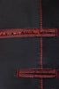 Laden Sie das Bild in den Galerie-Viewer, Roter Jacquard 2-Teiliger Schal Revers Herrenanzug