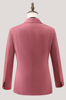 Laden Sie das Bild in den Galerie-Viewer, Korallen Gekerbtes Revers 3-Teiliger Einreihige Herren Ballanzug