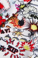 Laden Sie das Bild in den Galerie-Viewer, Gekerbtes Revers Weißer 2-Teiliger Graffiti Zweireiher Abendanzug für Herren