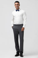 Laden Sie das Bild in den Galerie-Viewer, Grauer Schalwasch 2-Teiliger Herren Hochzeitsanzug mit einem Knopf