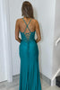 Laden Sie das Bild in den Galerie-Viewer, Glitter Königsblau Korsett Perlen Lange Abendkleid mit Schlitz