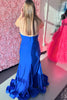 Laden Sie das Bild in den Galerie-Viewer, Königsblau Meerjungfrau Neckholder Langes Abendkleid