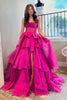 Laden Sie das Bild in den Galerie-Viewer, Fushsie A-Line Korsett Langes Abendkleid mit Bogen