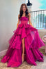 Laden Sie das Bild in den Galerie-Viewer, Fushsie A-Line Korsett Langes Abendkleid mit Bogen