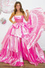 Laden Sie das Bild in den Galerie-Viewer, Fushsie A-Line Korsett Langes Abendkleid mit Bogen