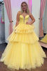 Laden Sie das Bild in den Galerie-Viewer, Prinzessin Blau Trägerlos Korsett Gestreift Lange Abendkleid