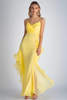 Laden Sie das Bild in den Galerie-Viewer, Narzisse Spaghettiträger Chiffon Langes Abendkleid mit Rüschen