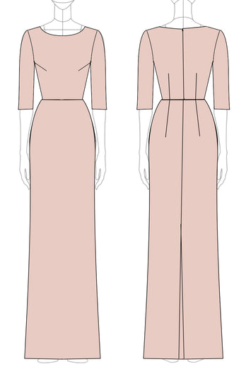 Glitzer Champagner Meerjungfrau Kleid für die Brautmutter mit Applikationen