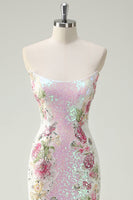 Laden Sie das Bild in den Galerie-Viewer, Glitzer Weiß Meerjungfrauen Rückenfrei Langes Ballkleid mit Pailletten