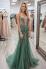 Laden Sie das Bild in den Galerie-Viewer, Agave Glitzer Etui Trägerloses Ballkleid mit Spitze