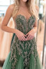 Laden Sie das Bild in den Galerie-Viewer, Agave Glitzer Trägerloses Ballkleid mit Spitze Applikationen