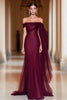 Laden Sie das Bild in den Galerie-Viewer, Cabernet Schulterfreies Meerjungfrau Langes Formelles Kleid