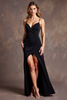 Laden Sie das Bild in den Galerie-Viewer, Schwarz Rüschen High Low Formelle Kleid