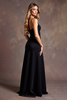 Laden Sie das Bild in den Galerie-Viewer, Schwarz Rüschen High Low Formelle Kleid