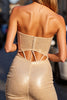 Laden Sie das Bild in den Galerie-Viewer, Glitzer Golden Korsett Bodycon Kurze Paillettens Party Kleid