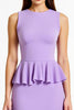 Laden Sie das Bild in den Galerie-Viewer, Lila Sheath Lange Formelle Kleid mit Rüschen