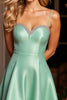 Laden Sie das Bild in den Galerie-Viewer, Glitzer A Linie Grün Satin Kurze Party Kleid mit Perlen