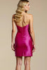 Laden Sie das Bild in den Galerie-Viewer, Glitzer Fuchsia Enges Kurzes Abiballkleid mit Pailletten