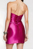 Laden Sie das Bild in den Galerie-Viewer, Fuchsia Enges Herz-Ausschnitt Geraffte Kurzes Abiballkleid