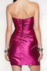 Laden Sie das Bild in den Galerie-Viewer, Fuchsia Enges Trägerlos Kurzes Ballkleid mit Schlitz