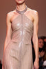 Laden Sie das Bild in den Galerie-Viewer, Glitzernd Champagner Neckholder Pailletten Rückenfrei Lang Abendkleid