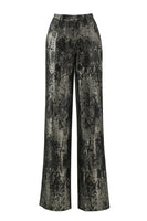 Laden Sie das Bild in den Galerie-Viewer, Schwarz Gold 2 Teilig Festliches Damen Ensemble mit Revers