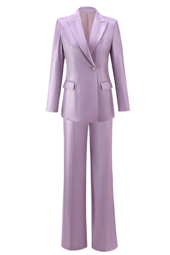 Wisteria 2-teiliges Satin Peak-Revers Damen-Abendanzug