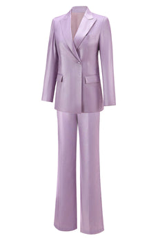 Wisteria 2-teiliges Satin Peak-Revers Damen-Abendanzug