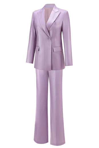 Wisteria 2-teiliges Satin Peak-Revers Damen-Abendanzug