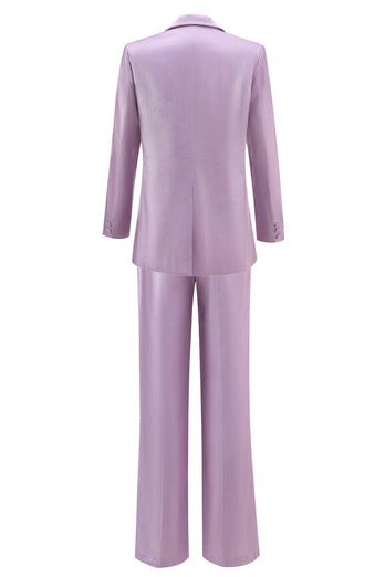 Wisteria 2-teiliges Satin Peak-Revers Damen-Abendanzug