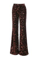 Laden Sie das Bild in den Galerie-Viewer, Glitzernd Kaffee 2 Teilig Pailletten Festliches Damen Ensemble mit Gürtel