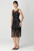 Laden Sie das Bild in den Galerie-Viewer, Glitzernd Schwarz Fransen Bodycon Perlen Kurz 20er Jahre Kleid mit Pailletten