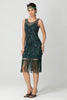 Laden Sie das Bild in den Galerie-Viewer, Glitzernd Schwarz Fransen Bodycon Perlen Kurz 20er Jahre Kleid mit Pailletten