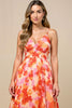 Laden Sie das Bild in den Galerie-Viewer, Sonnenuntergang Spaghettiträger Chiffon Hochzeitsgast Kleid mit Falten