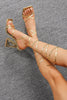 Laden Sie das Bild in den Galerie-Viewer, Goldene Riemchen Gladiator Stiletto Sandalen