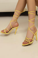 Laden Sie das Bild in den Galerie-Viewer, Goldene Riemchen Gladiator Stiletto Sandalen