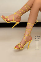 Laden Sie das Bild in den Galerie-Viewer, Goldene Riemchen Gladiator Stiletto Sandalen