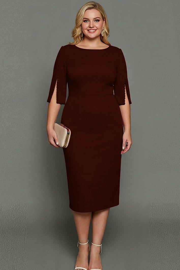 Laden Sie das Bild in den Galerie-Viewer, Midi Etuikleid U Boot Ausschnitt Weiß Abendkleid