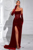 Laden Sie das Bild in den Galerie-Viewer, Schwarz Samt Sheath Trägerlos Geraffte Lange Korsett Ballkleid mit Schlitz