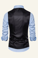 Laden Sie das Bild in den Galerie-Viewer, Braun Karierte Weste mit Revers für Herren