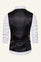 Laden Sie das Bild in den Galerie-Viewer, Braun Karierte Weste mit Revers für Herren