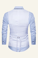 Laden Sie das Bild in den Galerie-Viewer, Schwarzes Einreihiges Revers Herren Schwarze Weste