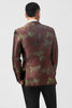 Laden Sie das Bild in den Galerie-Viewer, Braun 2-Teiliger Ein-Knopf Jacquard Spitzenrevers Slim Fit Herrenanzug