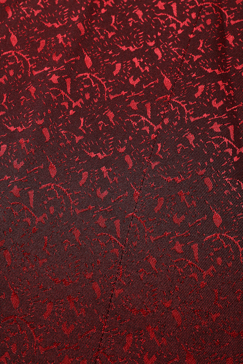 Laden Sie das Bild in den Galerie-Viewer, Burgund Jacquard Schal Revers Ein-Knopf 2-Teiliger Herren Ballanzug