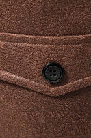 Laden Sie das Bild in den Galerie-Viewer, Braune Einreihige Freizeitweste aus Veloursleder mit V-Ausschnitt