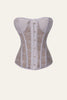 Laden Sie das Bild in den Galerie-Viewer, Schwarze Stahl-Knochenspitze Sechs-Sterne-Blumen-Korsett-Shapewear