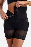 Laden Sie das Bild in den Galerie-Viewer, Aprikose High-Waist-Korsett-Lifting-Korsett-Spitze Atmungsaktive Shapewear