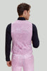 Laden Sie das Bild in den Galerie-Viewer, Rosa Schal Revers Jacquard Satin Ein-Knopf 3-Teiliger Herren Ballanzug